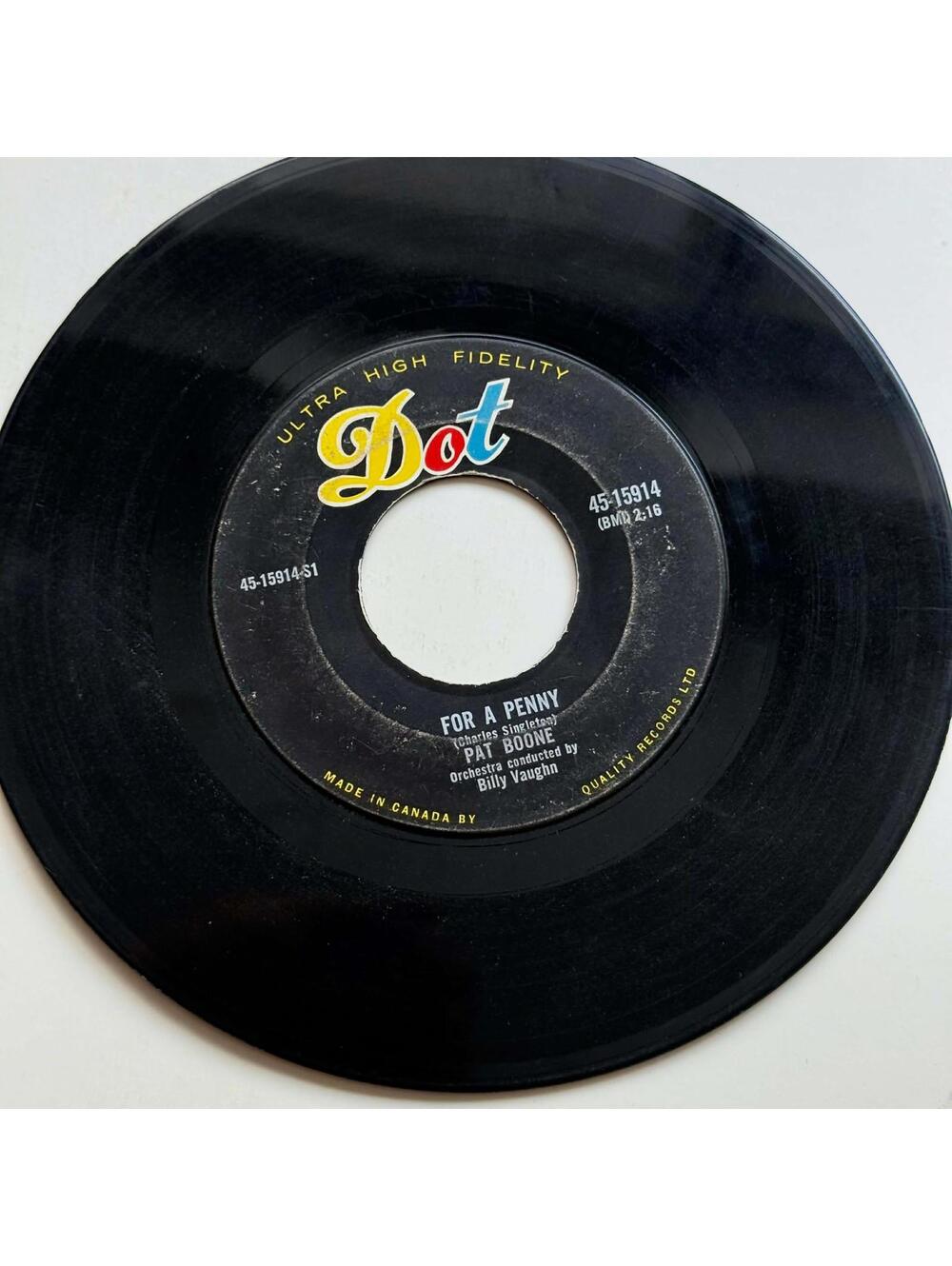Pat Boone - The Wang Dang Taffy-Apple Tango/For a Penny 45rpm VG+ R22